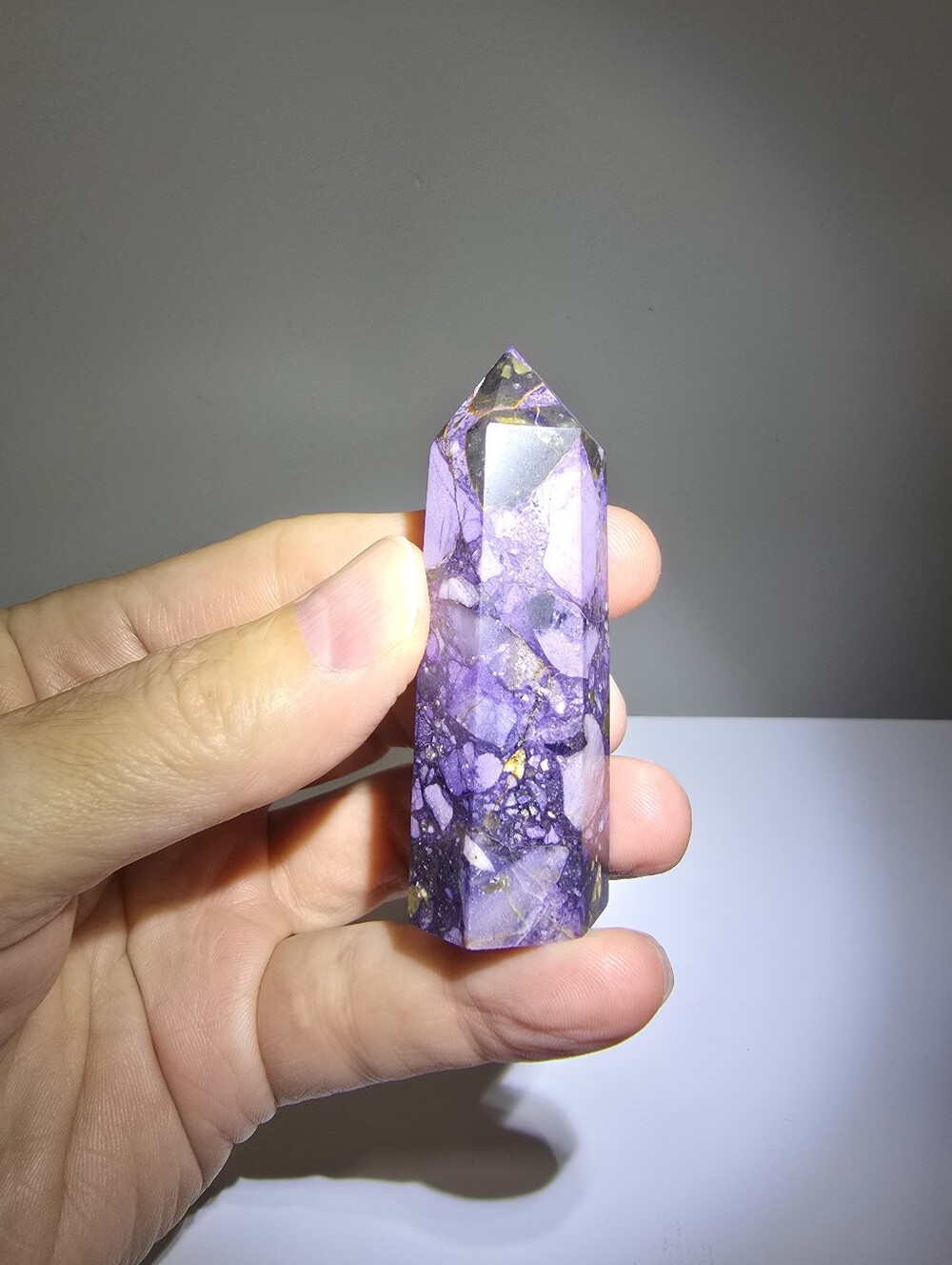 Purple Galaxy Quartz with Fluorite #D - Picture 3 of 5